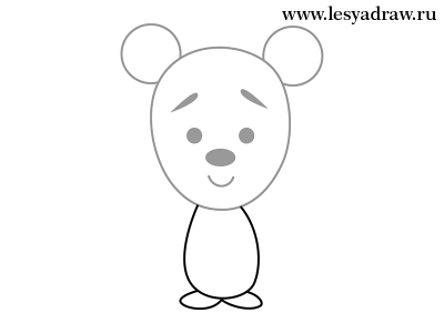 Как нарисовать медведя для детей Как нарисовать медведя для детей