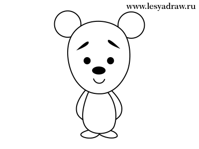Как нарисовать медведя для детей Как нарисовать медведя для детей