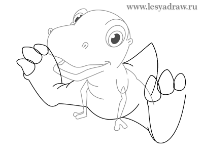 Как нарисовать динозавра 