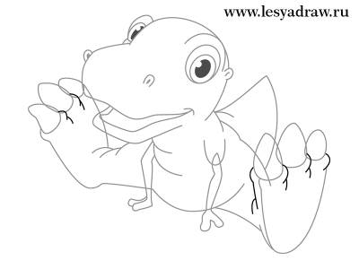 Как рисовать динозавра 