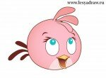 Как нарисовать Angry Birds, Pink Bird