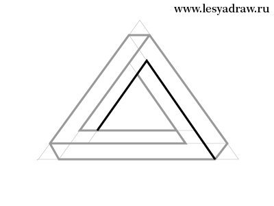 Как нарисовать 3d рисунок на бумаге карандашом поэтапно для начинающих, как нарисовать 3d треугольник
