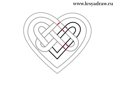 Как нарисовать кельтское сердце