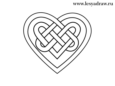 Как нарисовать кельтское сердце