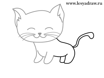 Как нарисовать кошку ребенку, как нарисовать кошку для детей