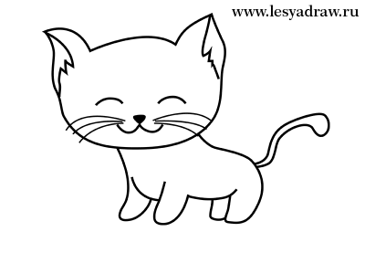 Как нарисовать кошку ребенку, как нарисовать кошку для детей