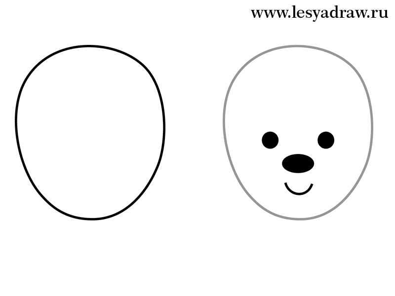 Как нарисовать медведя для детей