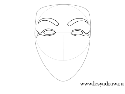Как нарисовать маску Гая Фокса