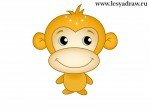 как нарисовать обезьяну для детей