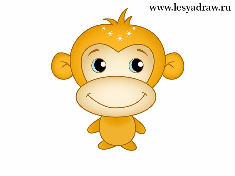 как нарисовать обезьяну для детей