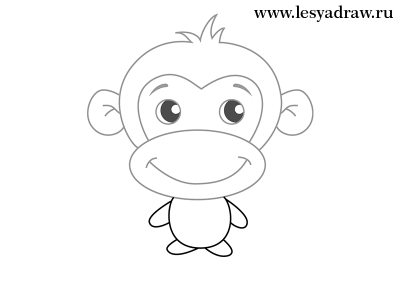 Как нарисовать обезьяну для детей