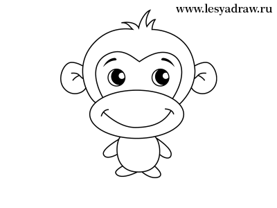 Как нарисовать обезьяну ребенку