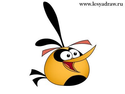 Как нарисовать оранжевую птицу из Angry Birds