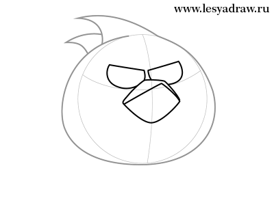 Как нарисовать Angry Birds Супер красную птицу 
