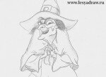 Как нарисовать ведьму карандашом поэтапно