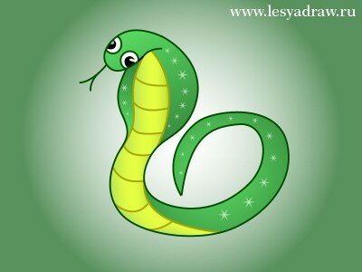 как нарисовать змею для детей