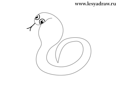 Как нарисовать змею для детей