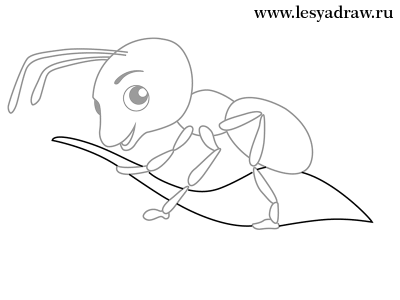 Как нарисовать муравья карандашом поэтапно