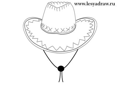 Как нарисовать шляпу ковбойскую поэтапно