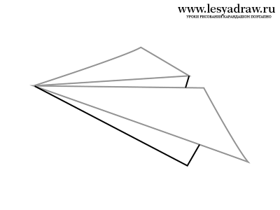 Как нарисовать бумажный самолетик