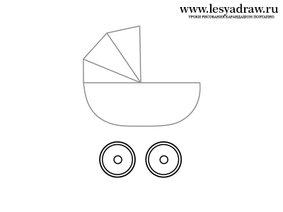 Как нарисовать детскую коляску 