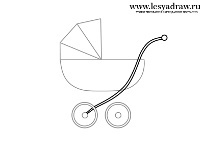 Как нарисовать детскую коляску 