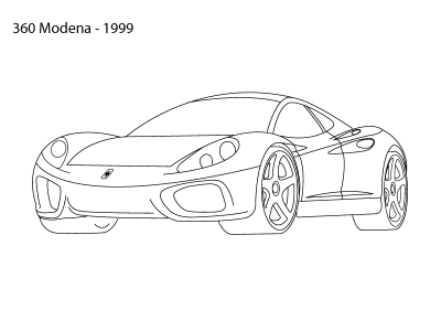 Как нарисовать Феррари  360 Modena