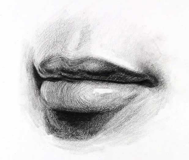 Как нарисовать рот поэтапно