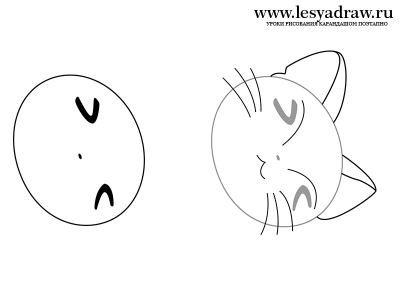 Как нарисовать котенка аниме
