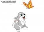 Как нарисовать зайчика с бабочкой