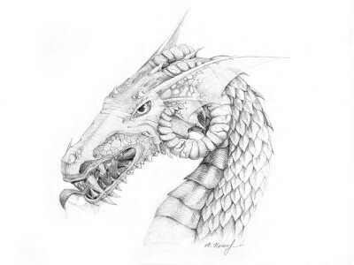 Как нарисовать голову дракона карандашом поэтапно