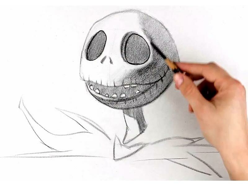Как рисовать череп карандашом поэтапно