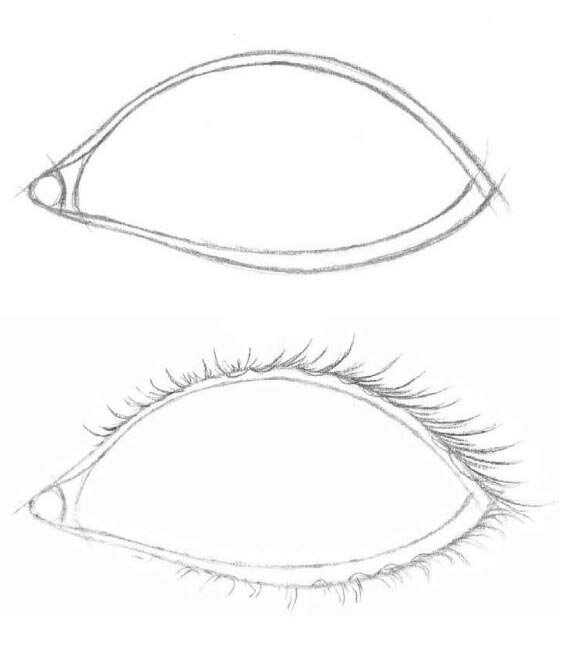 Как нарисовать глаза поэтапно