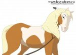 Как нарисовать красивую лошадь карандашом поэтапно