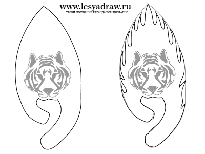 Как нарисовать тигра в огне татуировка