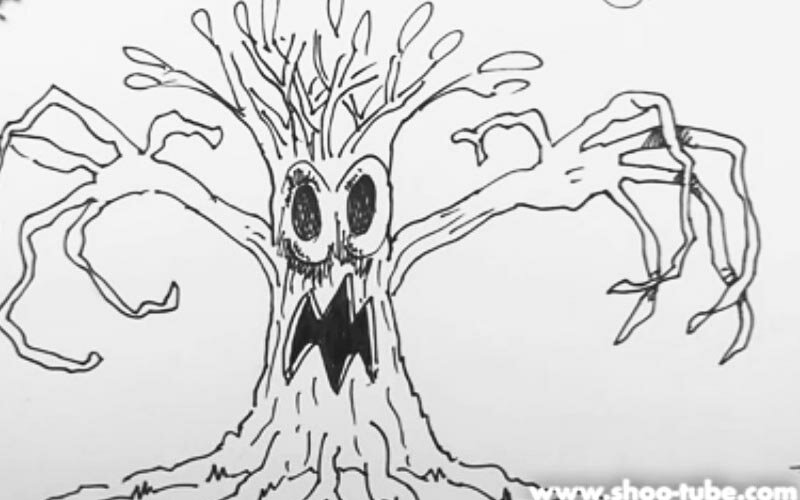 Рисуем злое дерево