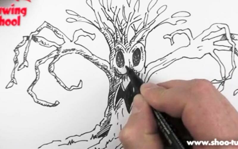 Как рисовать дерево злое
