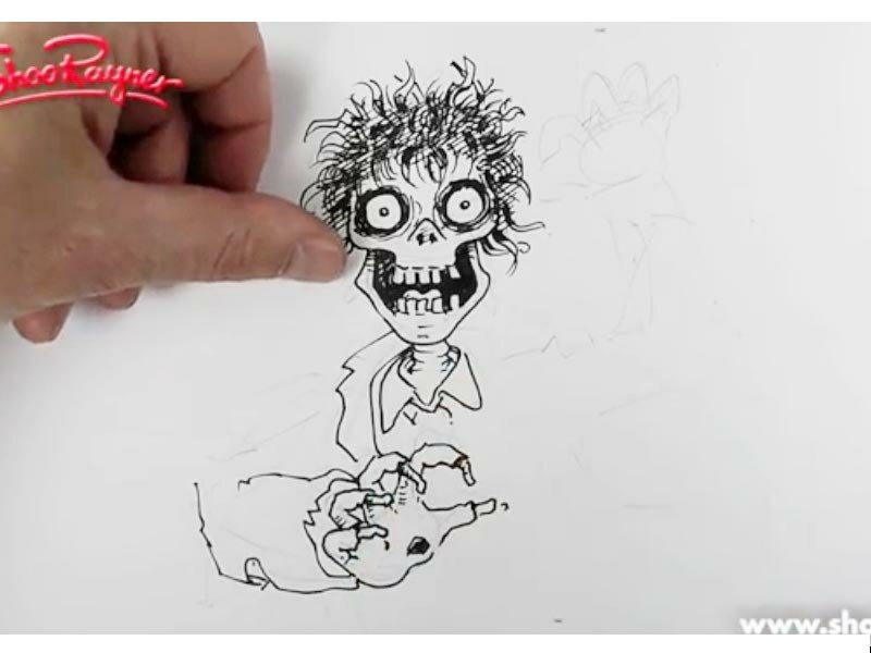 Как рисовать зомби поэтапно