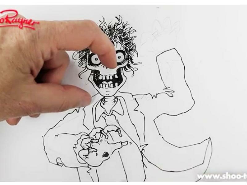 Как рисовать зомби карандашом поэтапно
