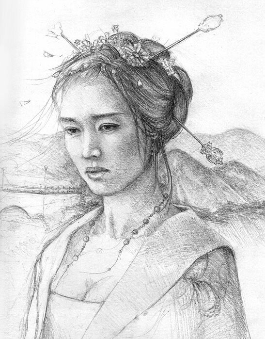 Как нарисовать портрет девушки карандашом поэтапно
