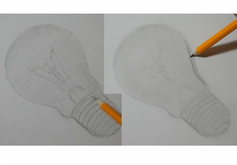 Как рисовать лампочку