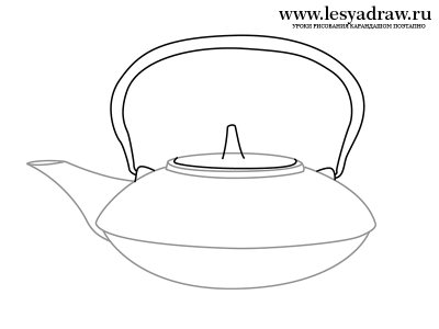 Как рисовать чайник