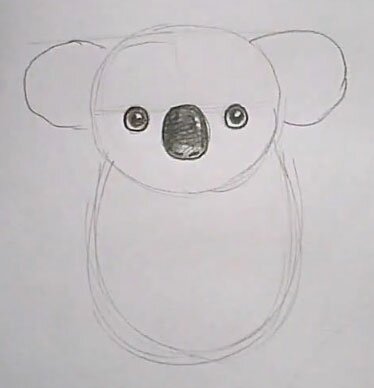 Как нарисовать коалу поэтапно
