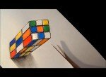 Как нарисовать 3д кубик рубик поэтапно
