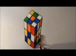 Как нарисовать кубик рубик карандашом поэтапно