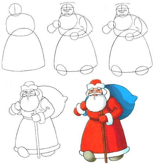 Как нарисовать Санта Клауса
