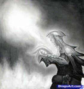 как нарисовать голову дракона