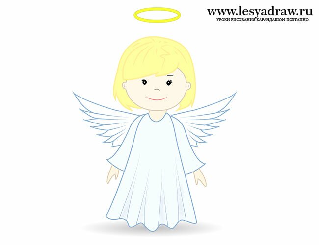 Как нарисовать ангела ребенку
