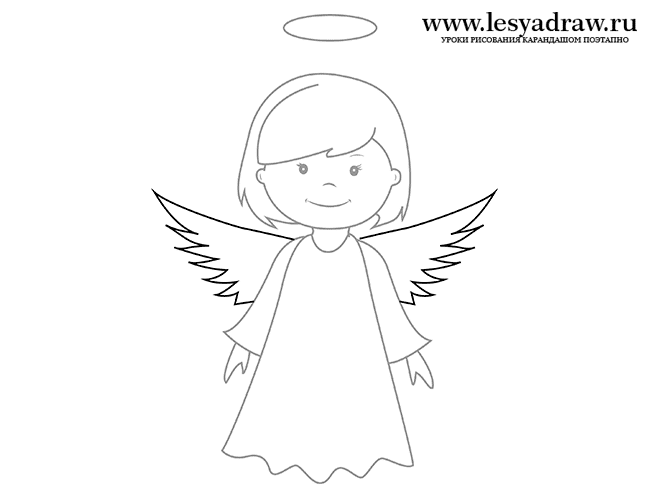 Как нарисовать ангела 