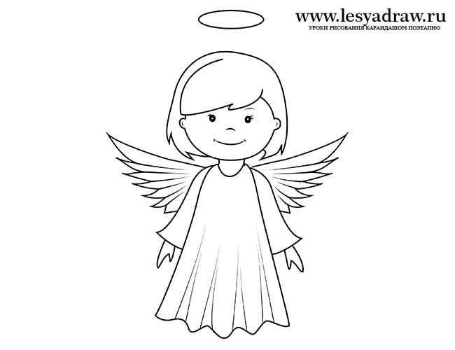 Как нарисовать ангела ребенку